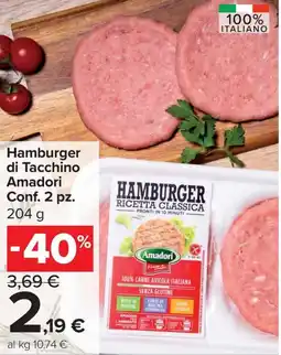 Carrefour Express Hamburger di Tacchino Amadori offerta
