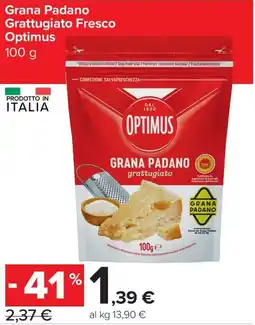 Carrefour Express Grana Padano Grattuggiato Fresco Optimus offerta