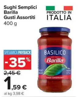Carrefour Express Sughi Semplici Barilla offerta