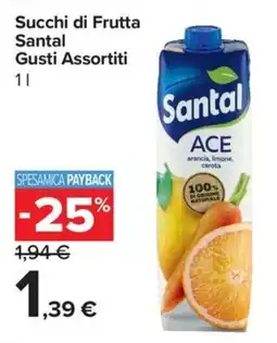 Carrefour Express Succhi di Frutta Santal offerta