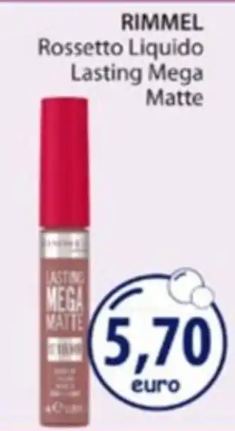 Acqua & Sapone RIMMEL Rossetto Liquido Lasting Mega Matte offerta