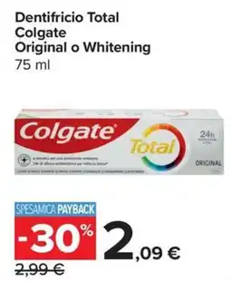Carrefour Express Dentifricio Total Colgate offerta