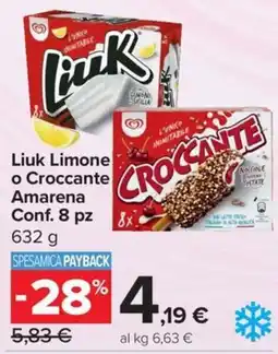 Carrefour Express Liuk o Croccante Amarena offerta