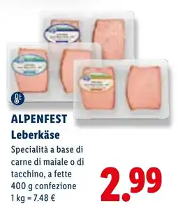 Lidl ALPENFEST Leberkäse offerta