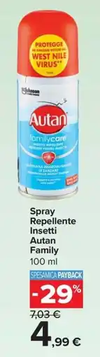 Carrefour Express Spray Repellente Insetti Autan Family offerta