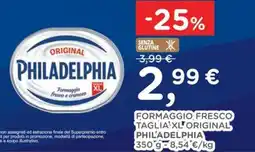 Orvea Formaggio fresco taglia xl original Philadelphia offerta