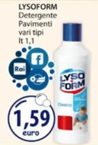 Acqua & Sapone LYSOFORM Detergente Pavimenti offerta