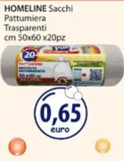 Acqua & Sapone HOMELINE Sacchi Pattumiera Trasparenti offerta