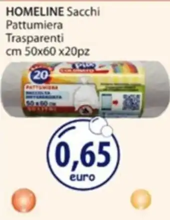 Acqua & Sapone HOMELINE Sacchi Pattumiera Trasparenti offerta