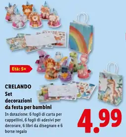 Lidl CRELANDO Set decorazioni da festa per bambini offerta