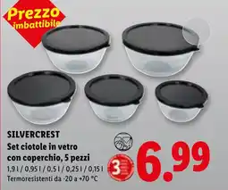 Lidl SILVERCREST Set ciotole in vetro con coperchio offerta