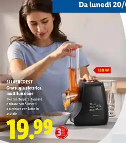 Lidl Grattugia elettrica multifunzione SILVERCREST offerta