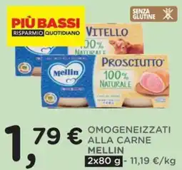 Orvea Omogeneizzati alla carne Mellin offerta