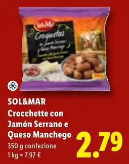 Lidl SOL&MAR Crocchette con Jamón Serrano e Queso Manchego offerta
