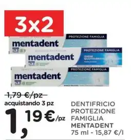 Orvea DENTIFRICIO PROTEZIONE FAMIGLIA MENTADENT offerta