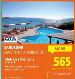 Lidl Club Esse Shardana offerta