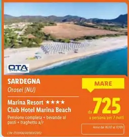 Lidl Marina Resort Club Hotel Marina Beach offerta