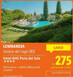 Lidl Hotel AHG Porta del Sole offerta