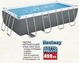Happy Casa PISCINA RETTANGOLARE STEEL PRO MAX Bestway offerta