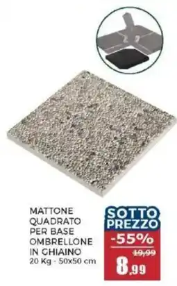Happy Casa MATTONE QUADRATO PER BASE OMBRELLONE IN GHIAINO offerta
