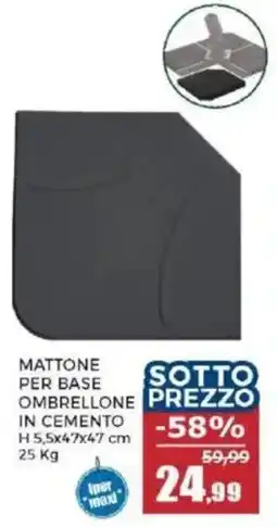 Happy Casa MATTONCINO PER BASE OMBRELLONE IN CEMENTO offerta
