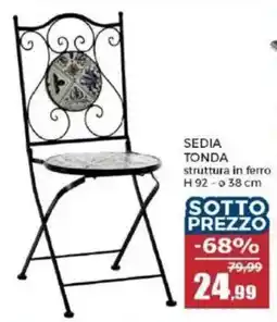 Happy Casa Sedia tonda struttura in ferro offerta