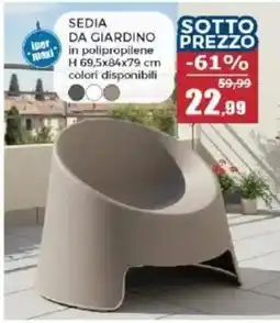 Happy Casa Sedia da giardino in polipropilene offerta
