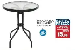 Happy Casa Tavolo tondo top in vetro offerta