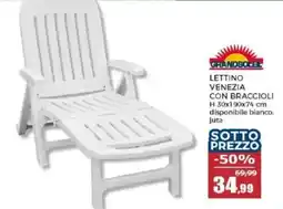 Happy Casa LETTINO VENEZIA CON BRACCIOLI GRANDSOLEIL offerta