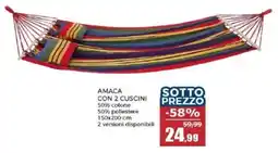 Happy Casa AMACA CON 2 CUSCINI offerta