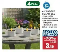 Happy Casa 4 candele solari led offerta