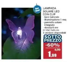 Happy Casa LAMPADA LED SOLARE CON CLIP offerta