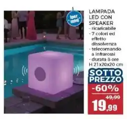 Happy Casa LAMPADA LED CON SPEAKER offerta