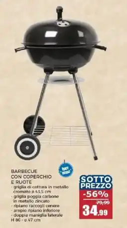 Happy Casa BARBECUE CON COPERCHIO E RUOTE offerta