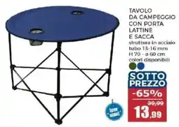 Happy Casa Tavolo da campeggio con porta lattine e sacca offerta