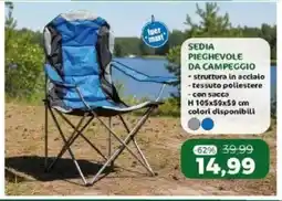 Happy Casa Sedia pieghevole da campeggio offerta