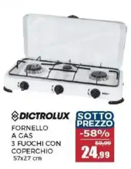 Happy Casa Fornello a gas 3 fuochi con coperchio offerta