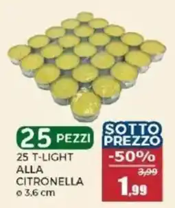Happy Casa 25 T-LIGHT ALLA CITRONELLA offerta