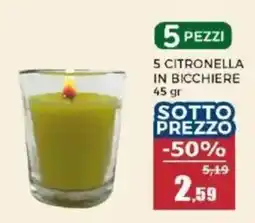 Happy Casa 5 CITRONELLA IN BICCHIERE offerta