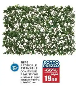 Happy Casa Siepe artificiale estensibile con foglie realistiche offerta