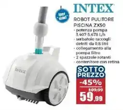 Happy Casa INTEX ROBOT PULITORE PISCINA ZX50 offerta