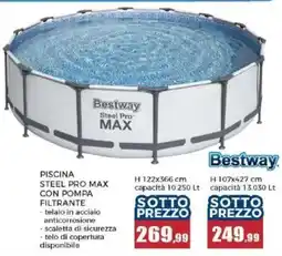 Happy Casa PISCINA STEEL PRO MAX CON POMPA FILTRANTE offerta