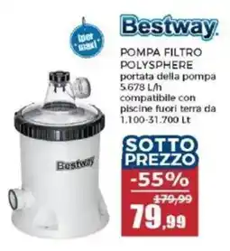Happy Casa POMPA FILTRO POLYSHERE Bestway offerta