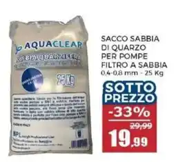 Happy Casa SACCO SABBIA DI QUARZO PER POMPE FILTRO A SABBIA offerta