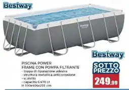 Happy Casa PISCINA POWER FRAME CON POMPA FILTRANTE offerta