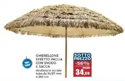 Happy Casa OMBRELLONE EFFETTO PAGLIA CON SNODO E SACCA offerta