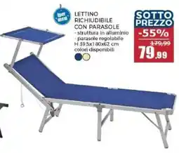 Happy Casa LETTINO RICHIUDIBILE CON PARASOLE offerta