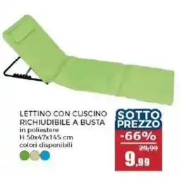 Happy Casa Lettino con cuscino richiudibile a busta offerta