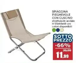 Happy Casa Spiaggina pieghevole con cuscino offerta