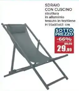 Happy Casa Sdraio con cuscino offerta